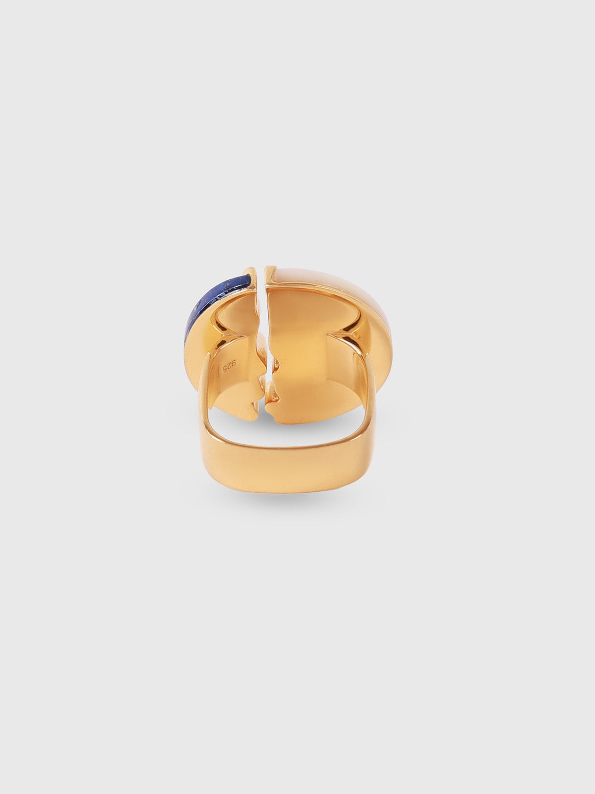 Luna Mother of Pearl and Lapis Lazuli Ring