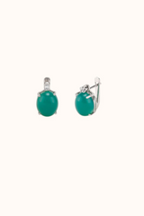 Green Onyx Shooting Star Earring Studs