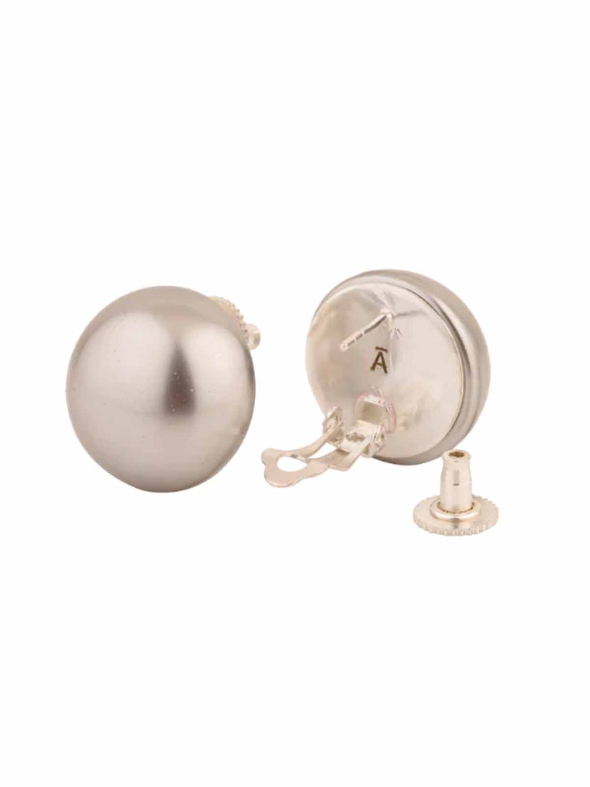 XL Pearl Studs - Silver