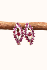 Rhodolite Evil Eye Earrings