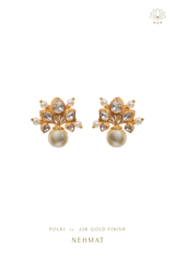 Naira Polki Pearl Studs