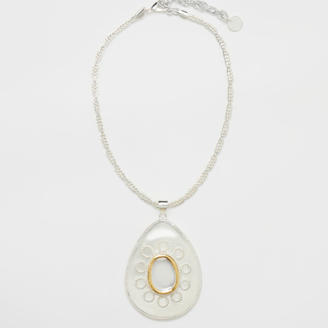 Polki Egg Medallion Necklace