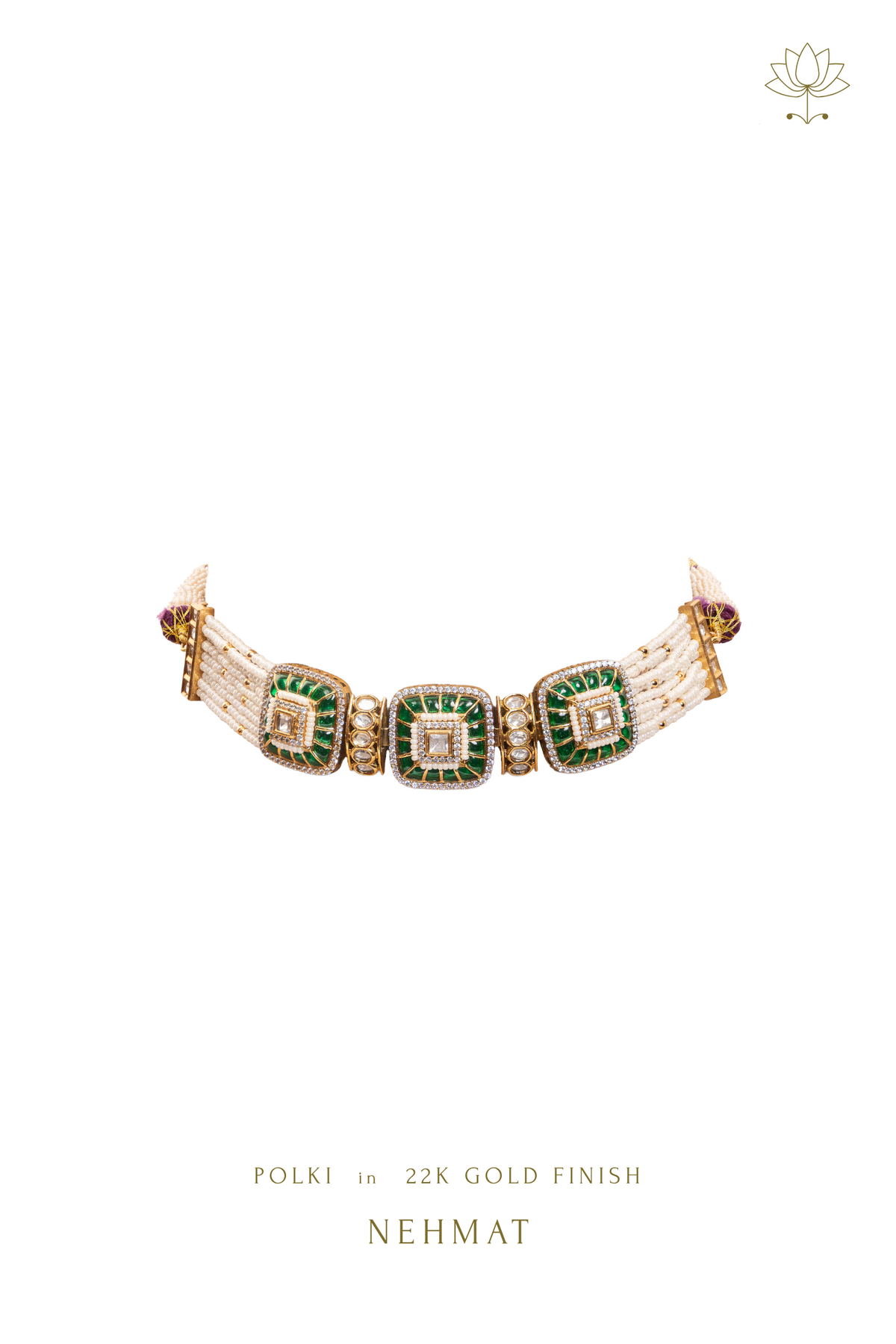 Emerald Polki Royal Choker