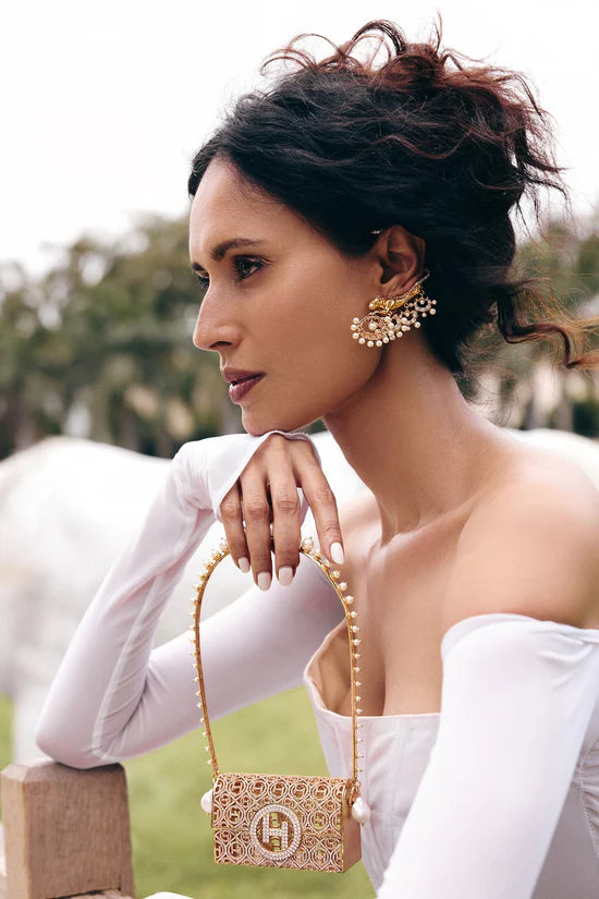 Pearl Veil Leopard Earcuffs