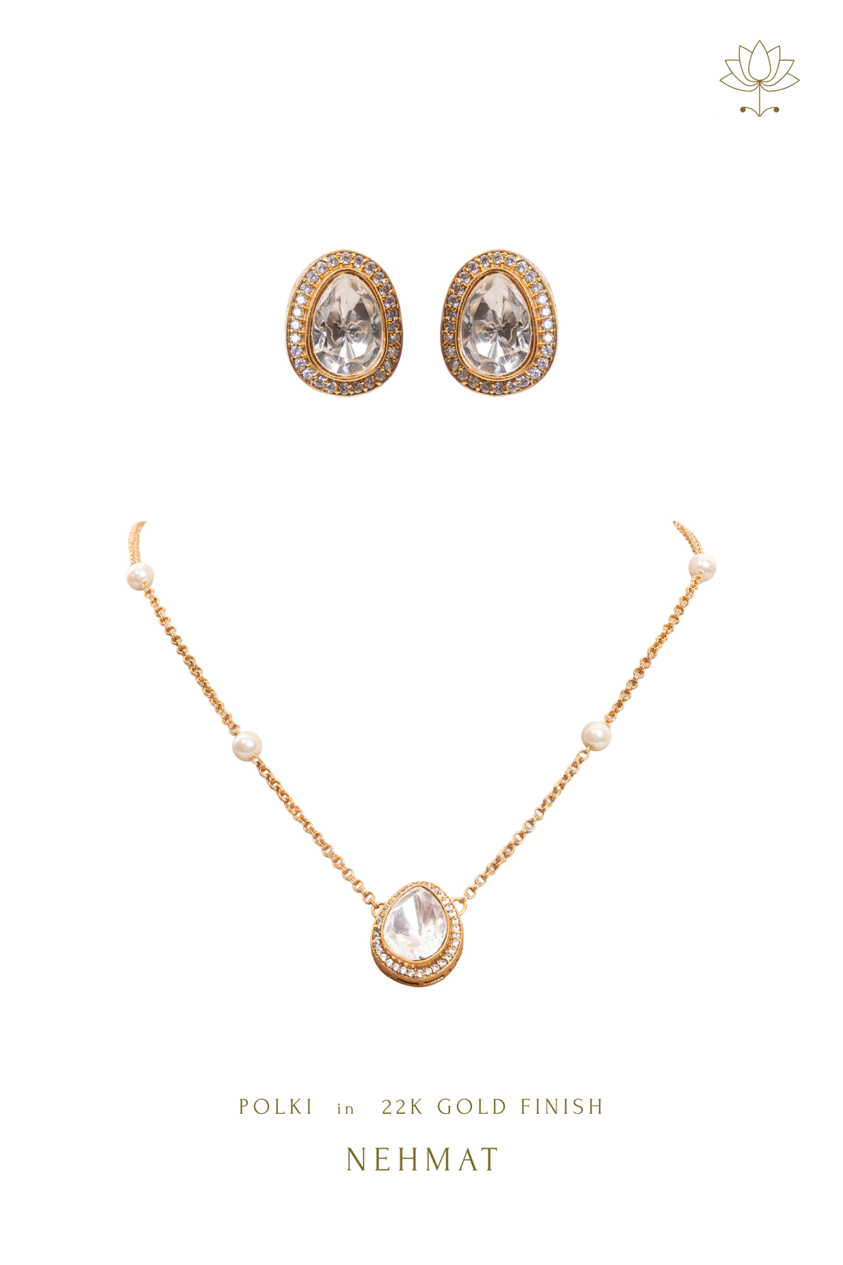 Saher Polki Pendant Set