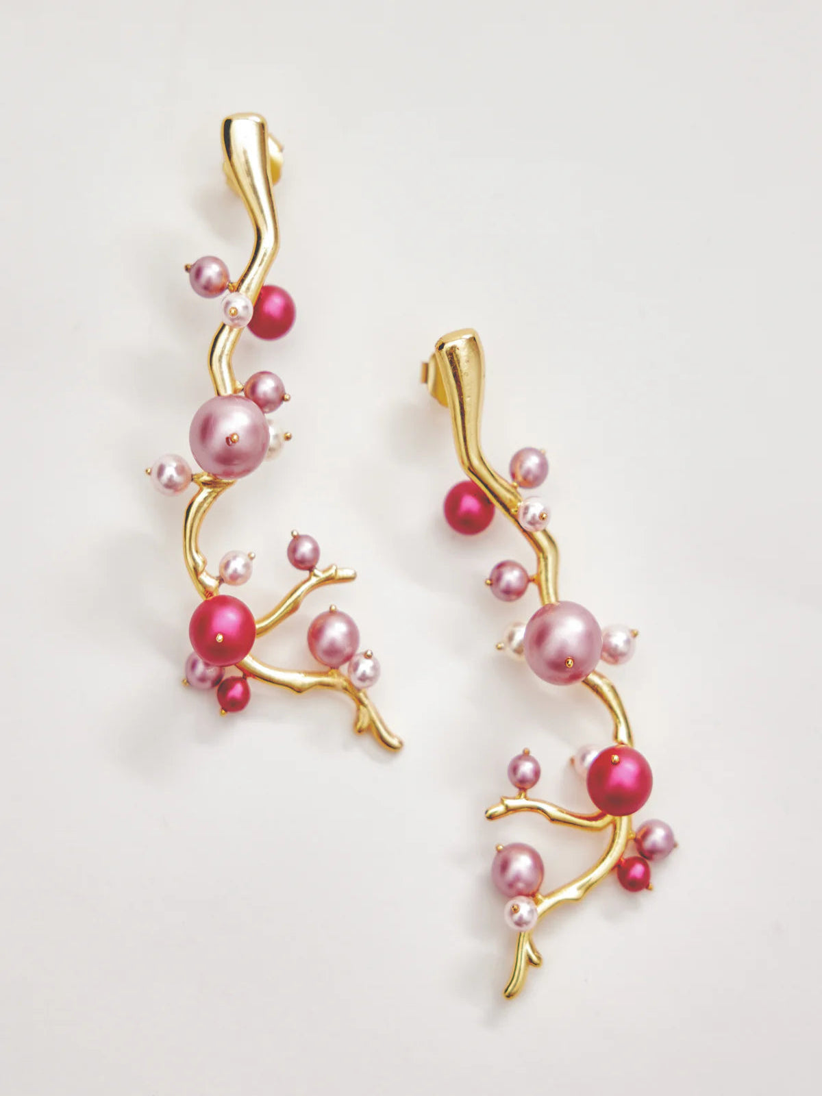 Shades of Pink Statement Danglers