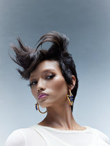 Alaya F in Iconic Sculpt Blue Earrings