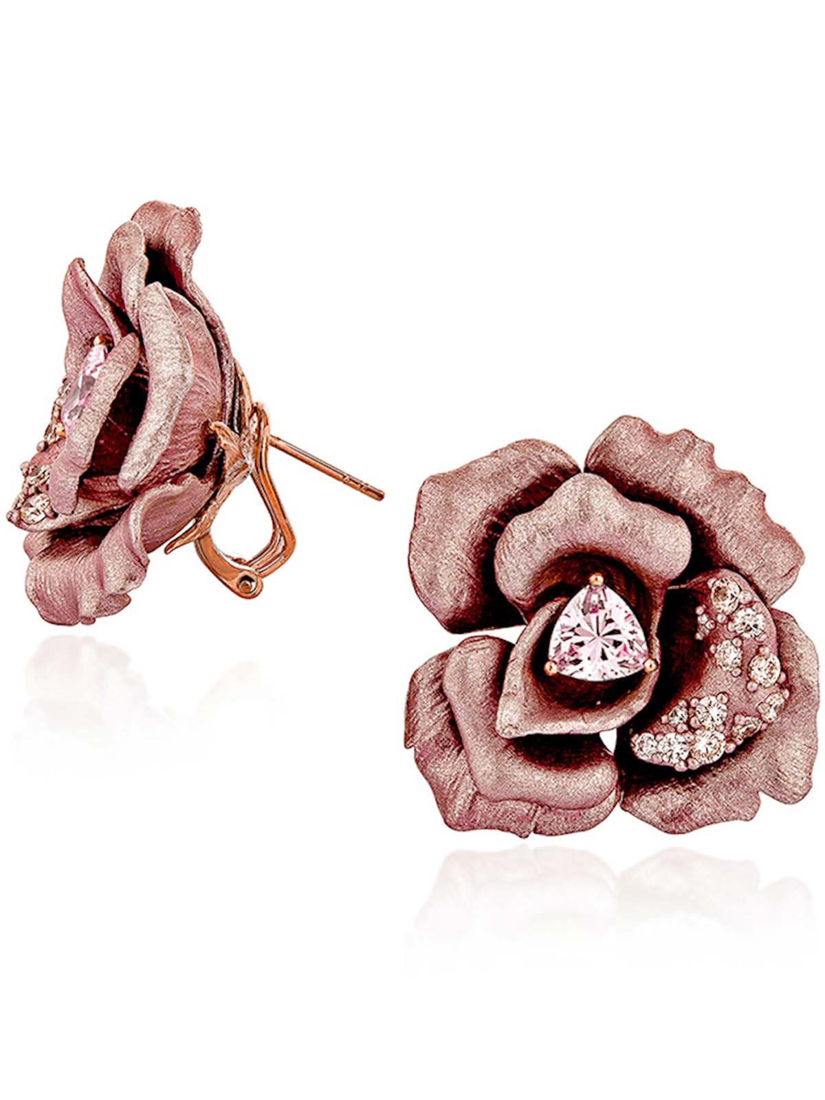 Vintage Rose Garden Stud Earrings