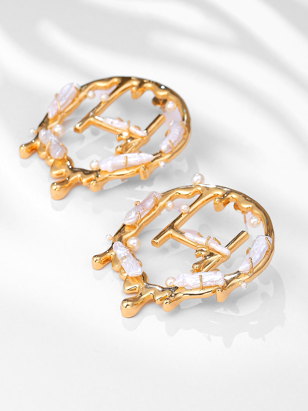 Pearl Monogram Earrings