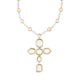 Polki Cross Necklace
