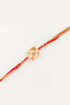 Square Om Rakhi With Laser And Gold Plating
