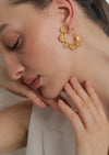 Golden Inscripted Midi Hoops