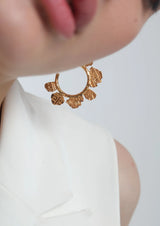Golden Inscripted Midi Hoops