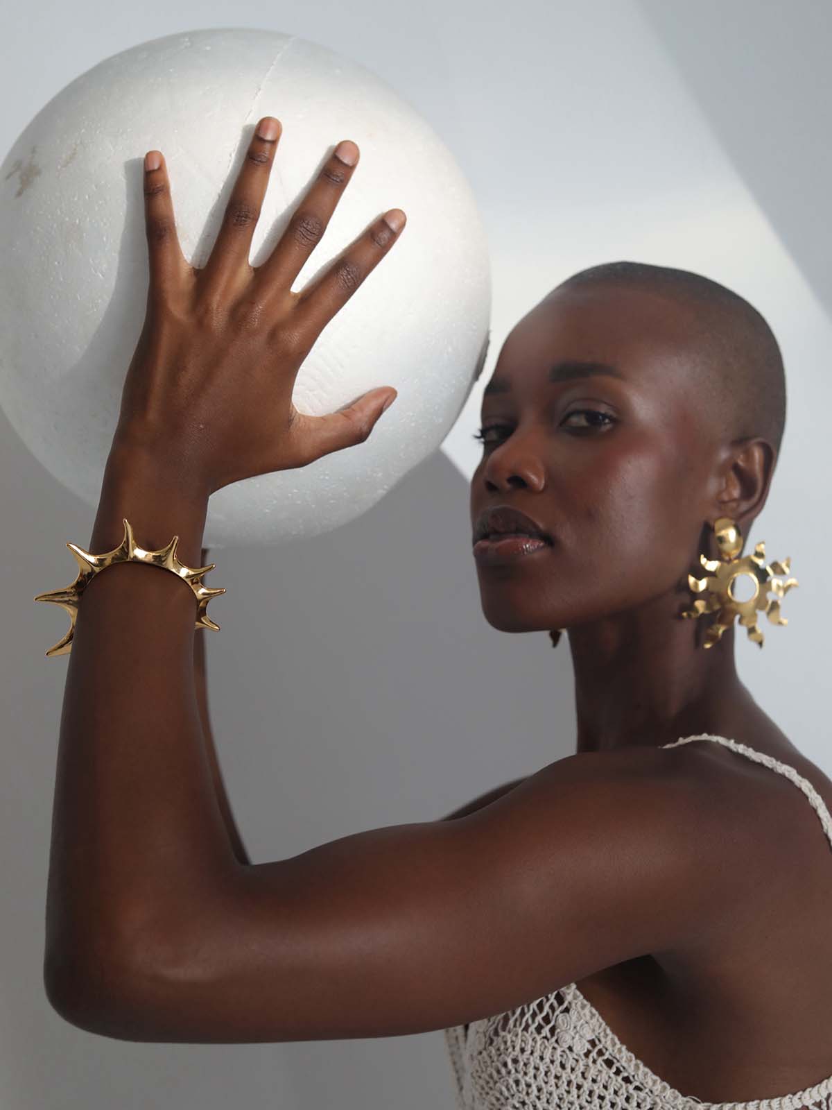 Gold Thorn Bangle