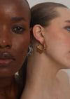 Golden Inscripted Midi Hoops