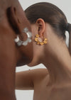 Golden Inscripted Midi Hoops