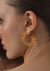 Golden Inscripted Midi Hoops