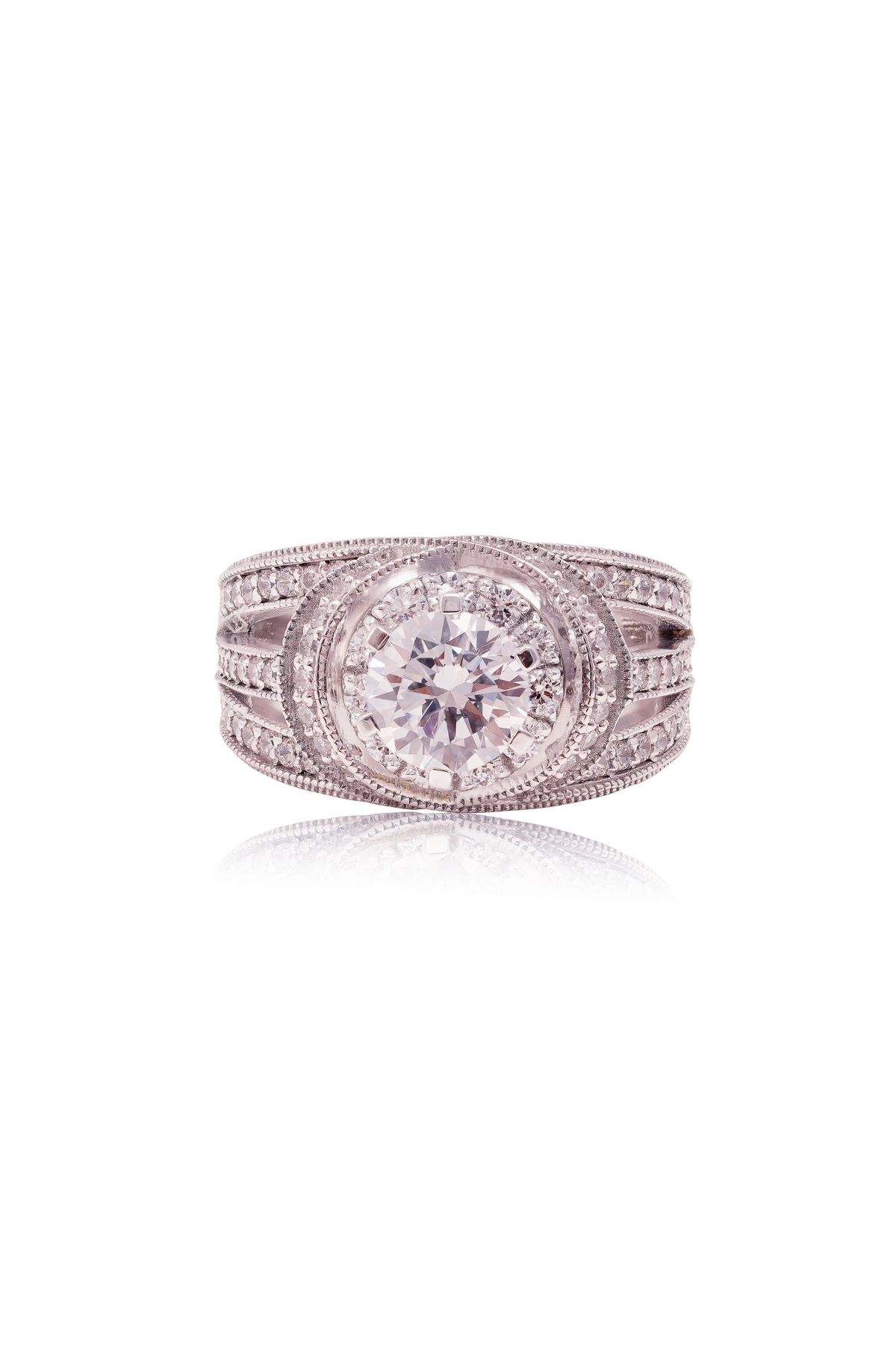 Meta Iris Solitaire Ring
