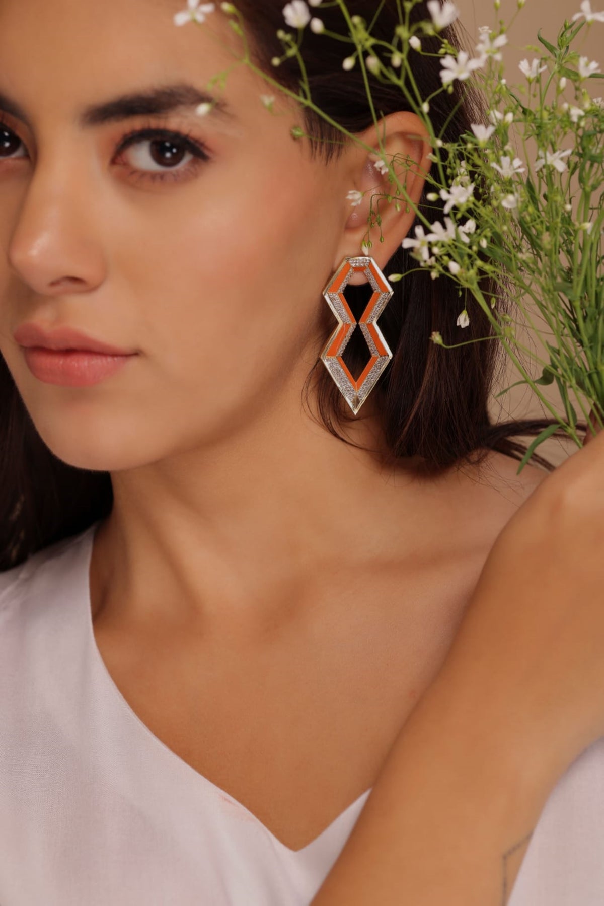 Geometrique Luxe Drop Earrings