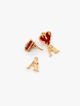 Personalised Linking Love Heart Earrings