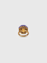 Genesis Lapis Lazuli Hexagon & Citrine Oval Ring