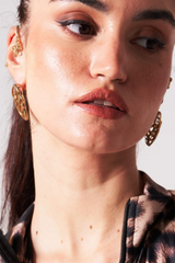 Hexagone Gold Earrings