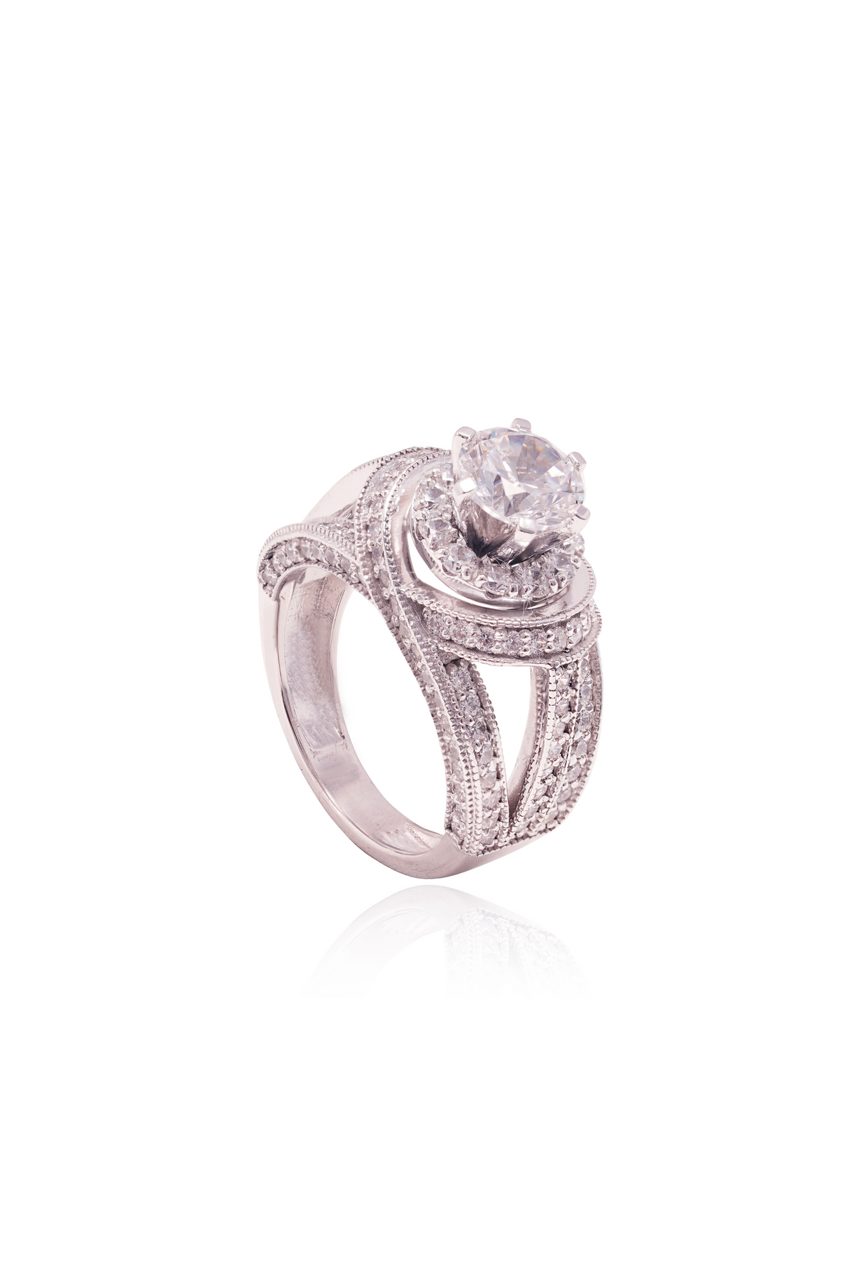 Meta Iris Solitaire Ring