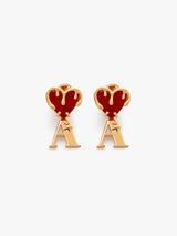 Personalised Linking Love Heart Earrings