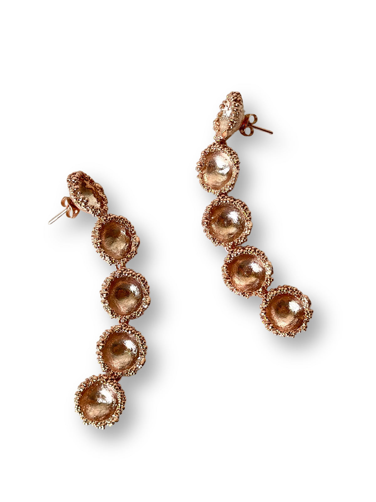 Cascaded Rose Gold Danglers