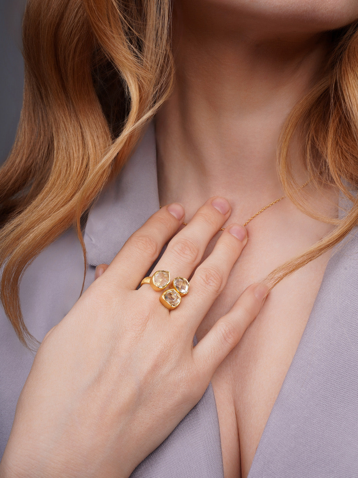 Arcane Herkimer Crystal Ring