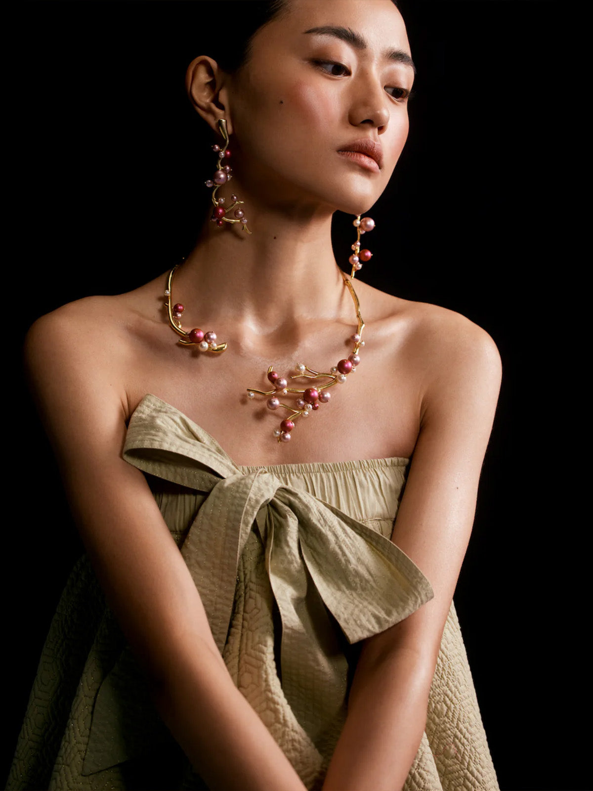 Shades of Pink Statement Danglers