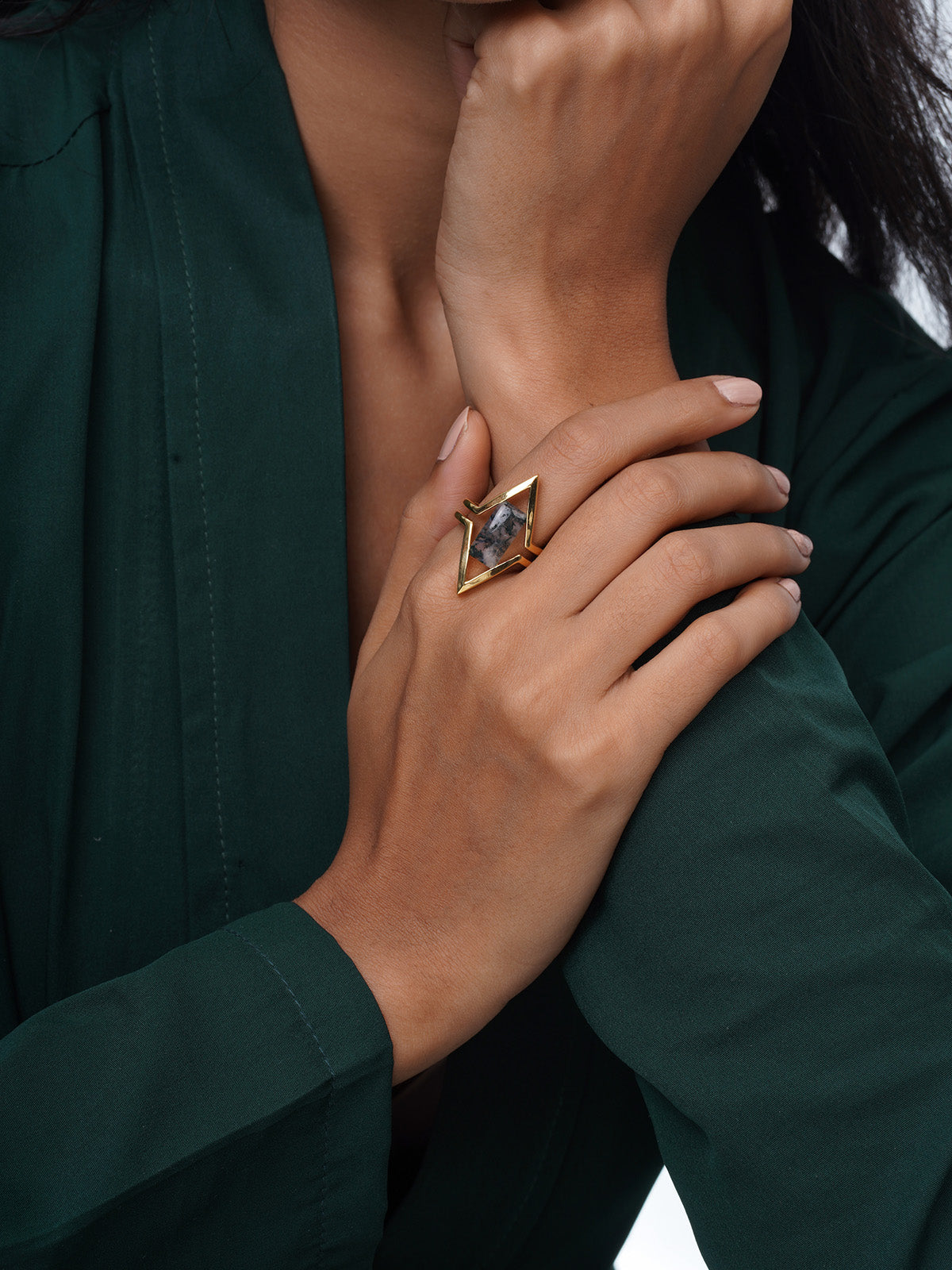 Eternal Moss Agate Ring