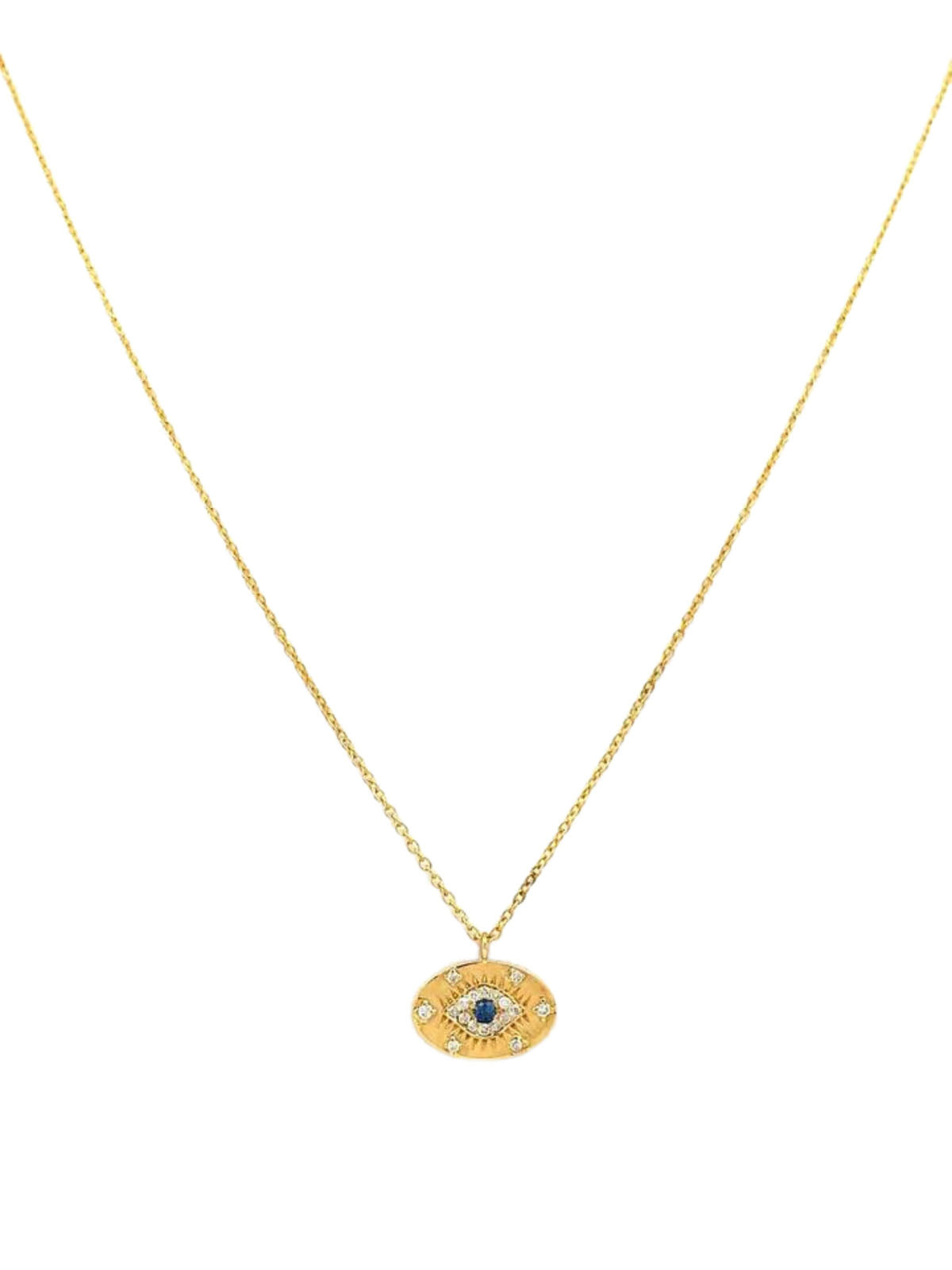 Sapphire Evil Eye Necklace