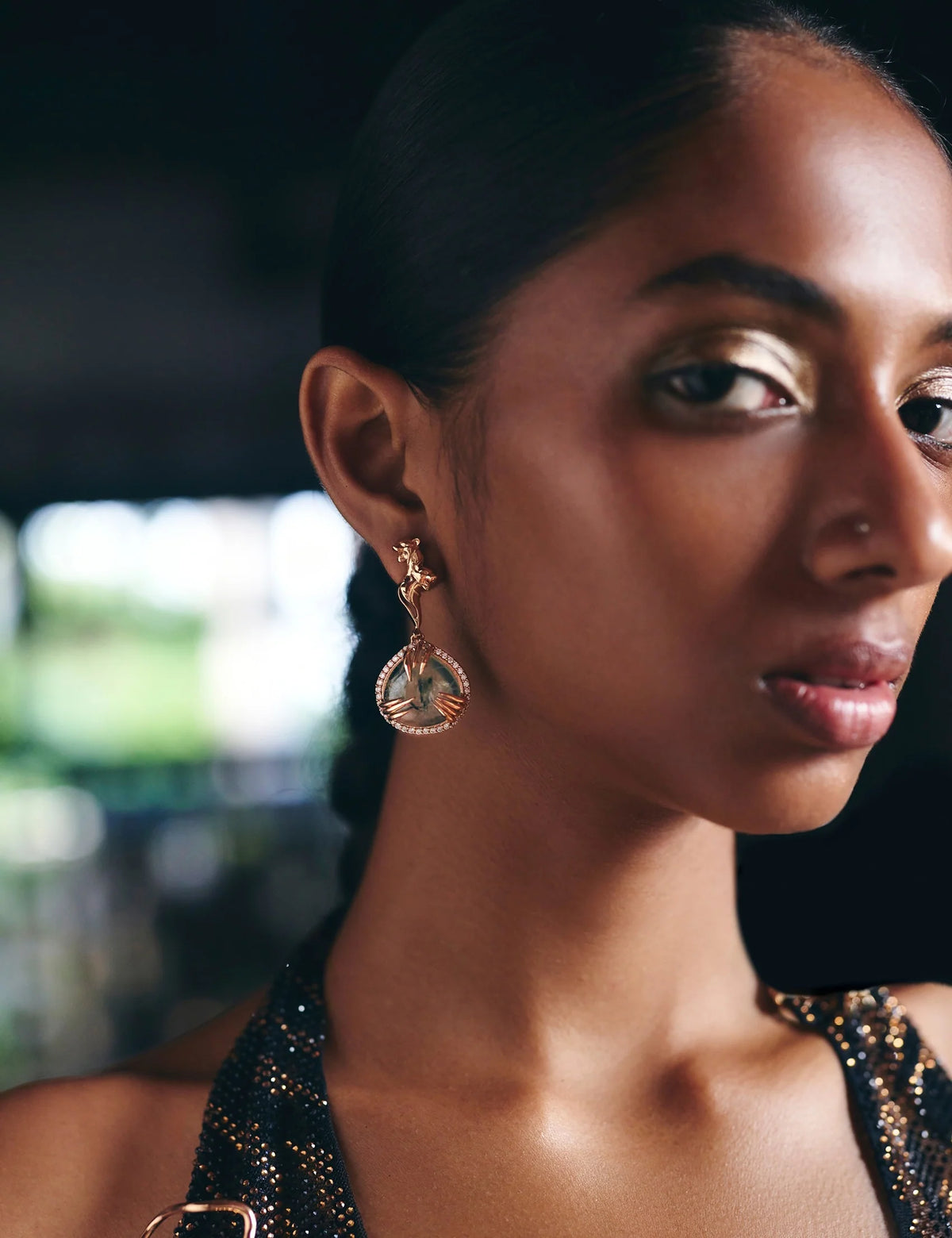Leopard Claw Drop Earrings