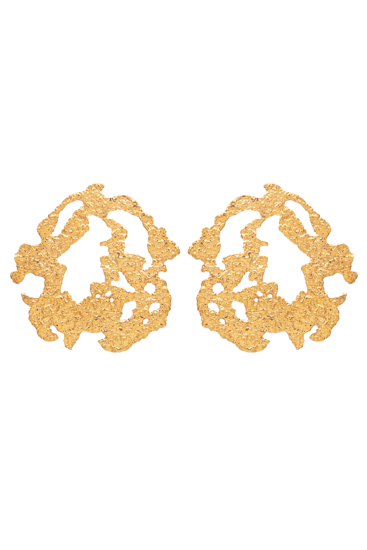 Solar Texture Statement Stud Earrings