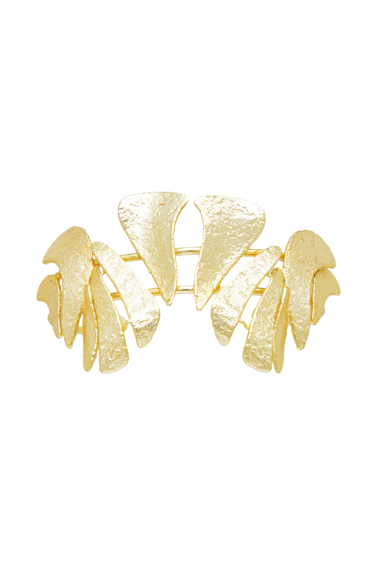 Celestine Sculptural Gold Cuff Bracelet