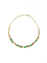 Emerald Brick Tennis Necklace