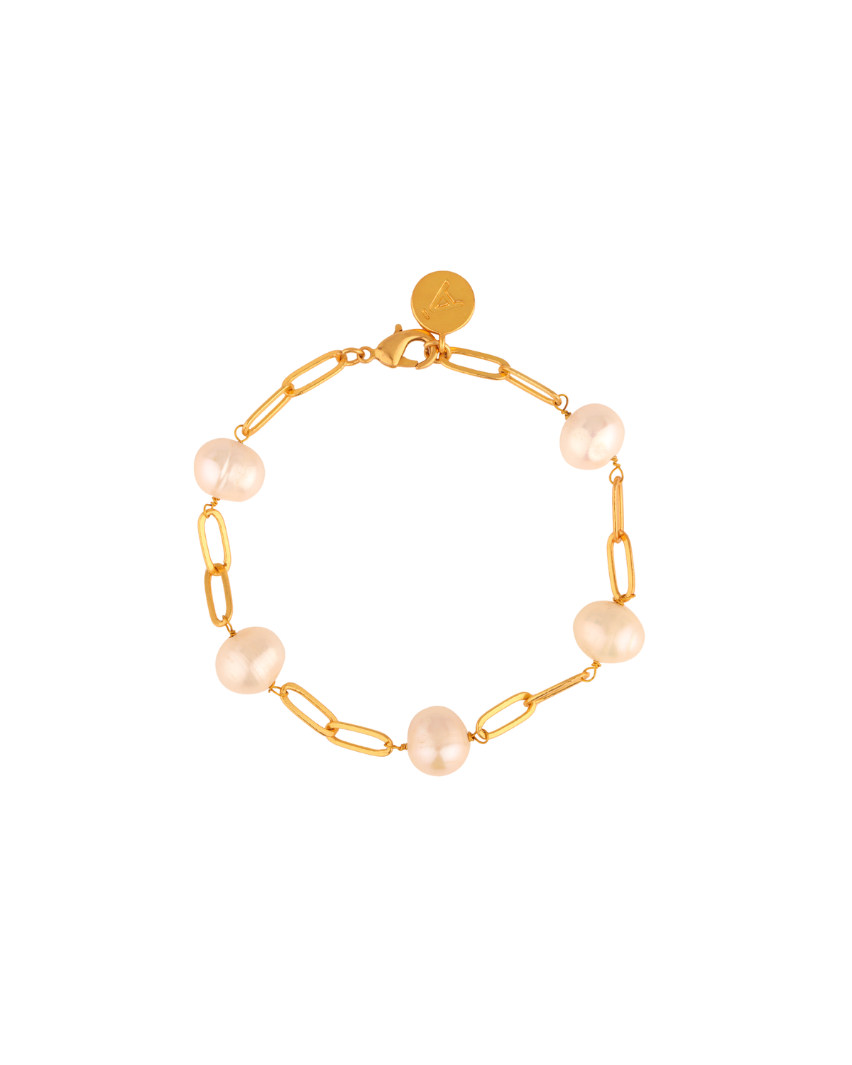 Delicate Pearl Link Bracelet