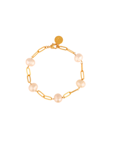 Delicate Pearl Link Bracelet