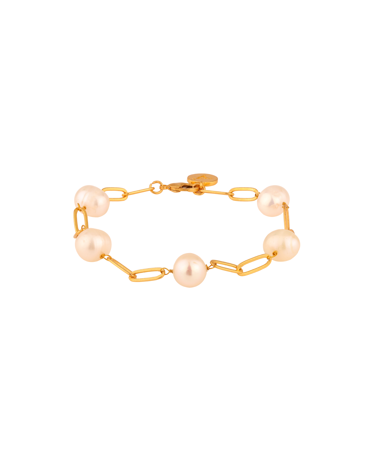 Delicate Pearl Link Bracelet