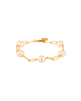 Delicate Pearl Link Bracelet