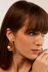 Majestic Pearl Hoop Earrings