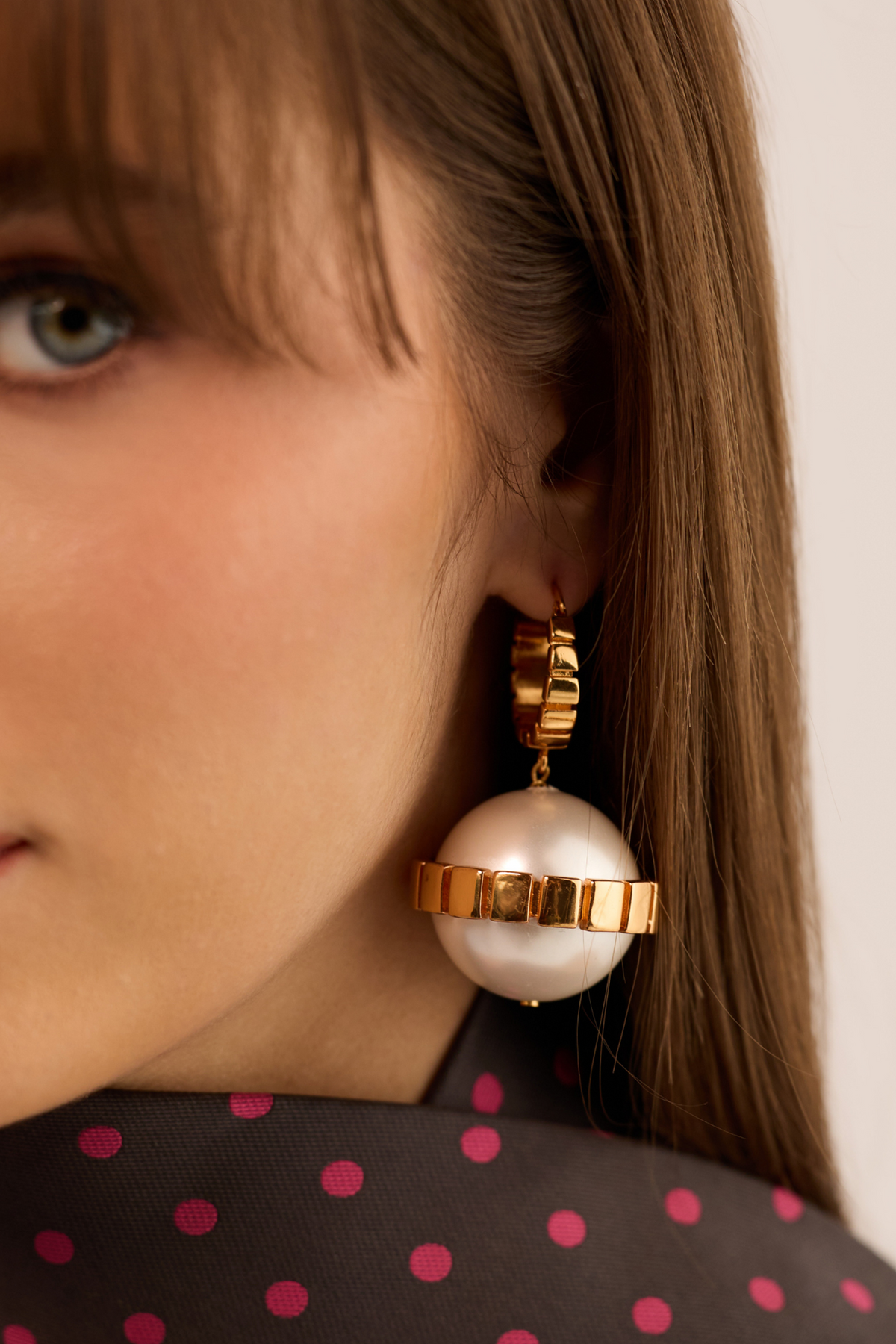 Royal Pearl Hoop Earrings