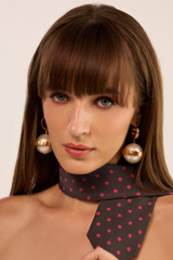 Royal Pearl Hoop Earrings