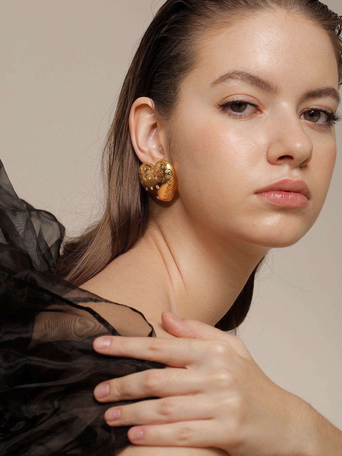 Large Heart Earrings