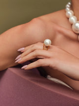 Solitaire Pearl Ring
