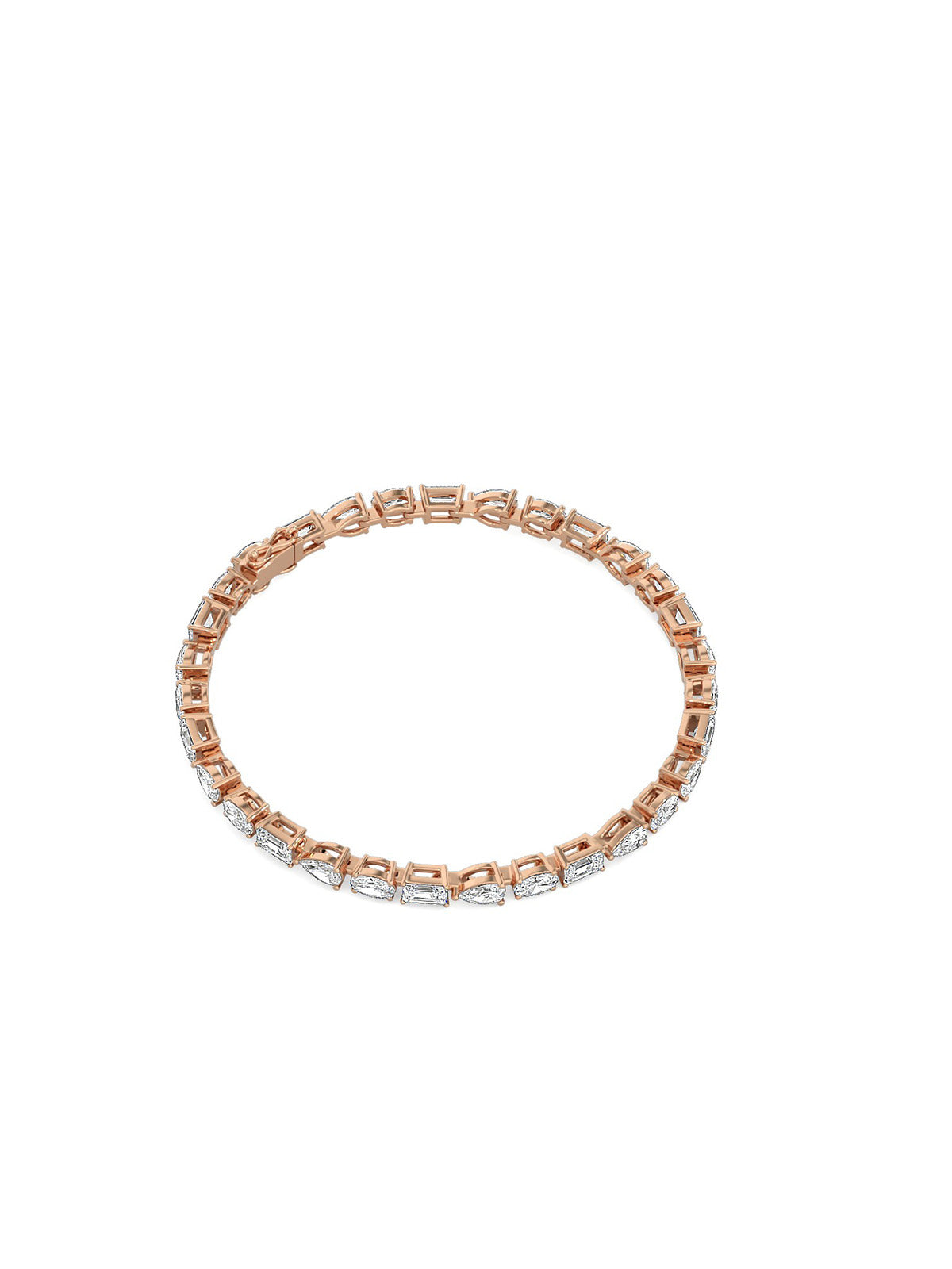 Multi-Shape Diamond Tennis Bracelet