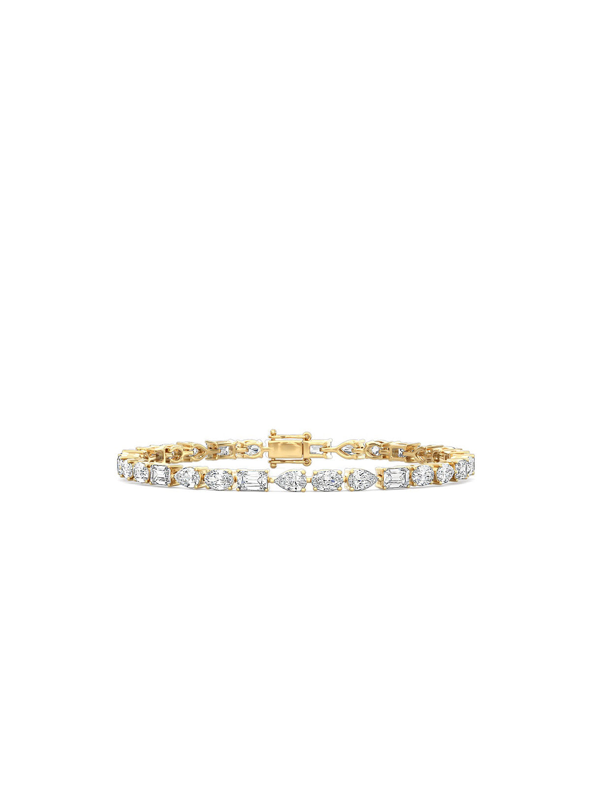 Multi-Shape Diamond Tennis Bracelet