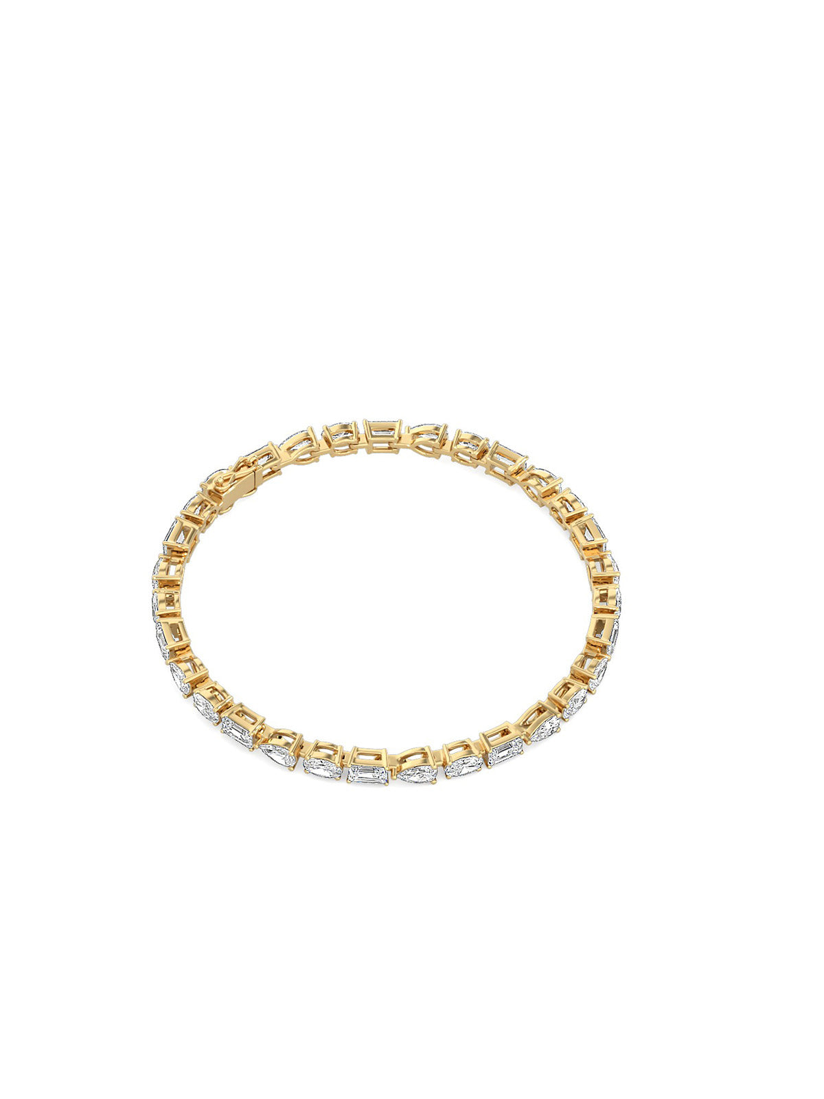 Multi-Shape Diamond Tennis Bracelet