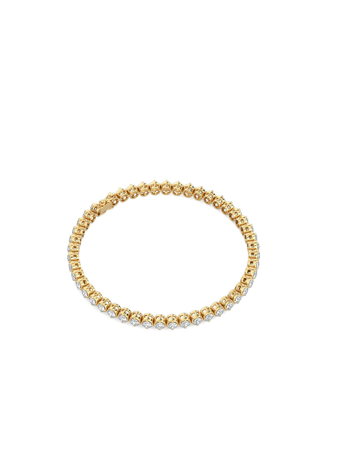 Round Bezel Tennis Bracelet